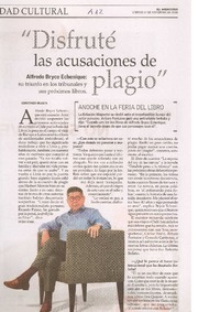 "Disfruté las acusaciones de plagio" (entrevista)