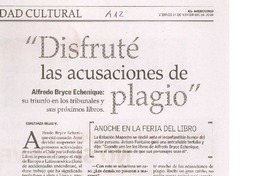"Disfruté las acusaciones de plagio" (entrevista)
