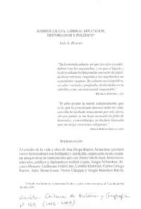 Barros Arana: liberal educador, historiador y político