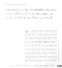 Las perlas de los "mercados persas" o la poética del mercadeo popular en las crónicas de Pedro Lemebel