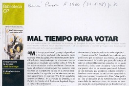 Mal tiempo para votar