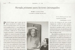 Neruda póstumo para lectores intranquilos