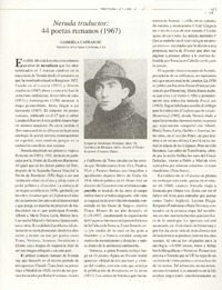Neruda traductor: 44 poetas rumanos (1967)