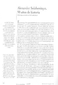 Alexander Solzhenitsyn, 90 años de historia