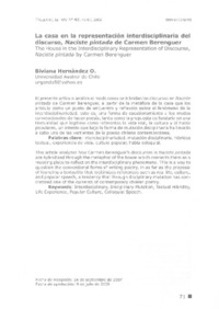 La casa en la representación interdisciplinaria del discurso