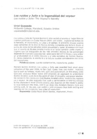 Los ruidos y Julia o la ingenuidad del voyeur