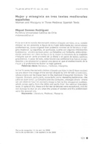 Mujer y misoginia en tres textos medievales españoles