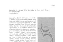 Escorial de Manuel Silva Acevedo