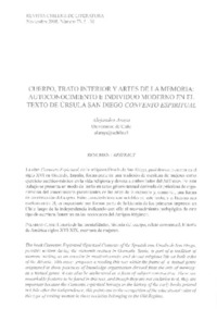 Cuerpo, trato interior y artes de la memoria