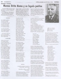 Marcos Brito Novoa y su legado poético