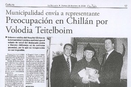 Preocupación en Chillán por Volodia Teitelboim