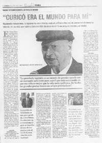 "Curicó era el mundo para mí"