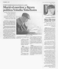 Murió el escritor y figura política Volodia Teitelboim