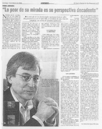 "Lo peor de su mirada es su perspectiva decadente" (entrevistas)