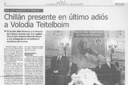 Chillán presente en último adiós a Volodia Teitelboim