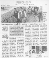 Montegrande también quiere el legado de Gabriela