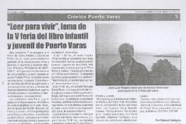 "Leer para vivir", lema de la V feria del libro infantil y juvenil de Puerto Varas