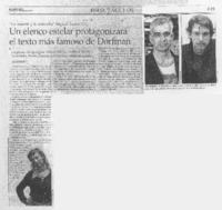 Un elenco estelar protagonizará el texto más famoso de Dorfman