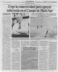 Urge la conectividad para apoyar soberanía en el Campo de Hielo Sur