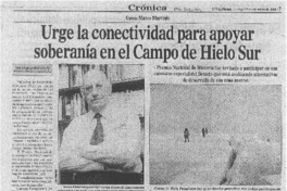 Urge la conectividad para apoyar soberanía en el Campo de Hielo Sur