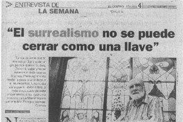 "El surrealismo no se puede cerrar como una llave" (entrevista)