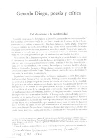 Gerardo Diego, poesía y crítica