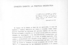 Ernesto Sábato: la tristeza meditativa