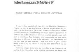 Pablo Neruda, poeta chileno universal