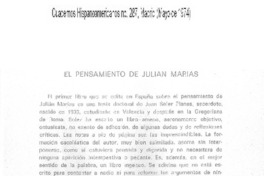El pensamiento de Julián Marías