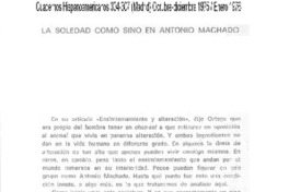 La soledad como sino en Antonio Machado