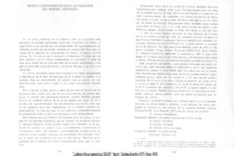 Bases comprensivas para un análisis del poema "Retrato"