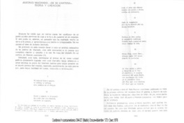 Antonio Machado: "De mi cartera". Teoría y creación
