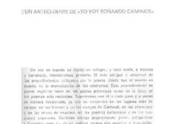 Un antecedente de "Yo voy soñando caminos"