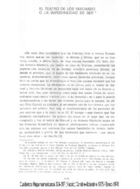 El teatro de los Machado o la imposibilidad de ser