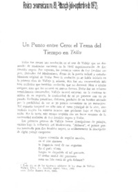 Un punto entre cero: el tema del tiempo en Trilce
