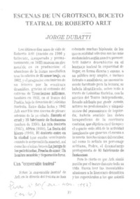 Escenas de un grotesco, boceto teatral de Roberto Arlt