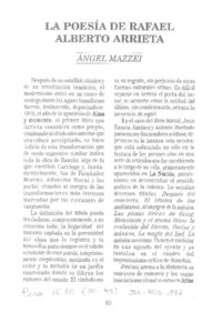 La poesía de Rafael Alberto Arrieta