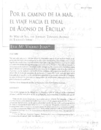 Por el camino de la mar, el viaje hacia el ideal de Alonso de Ercilla