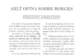 Arlt opina sobre Borges