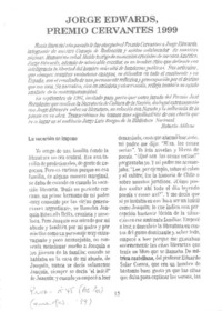 Jorge Edwards, Premio Cervantes 1999