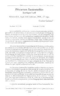 Discursos sustentables