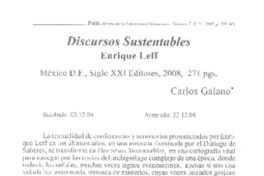 Discursos sustentables