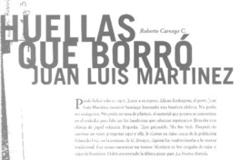 Huellas que borró Juan Luis Martínez