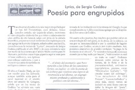 Poesía para engrupidos