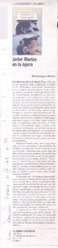 Javier Marías en el ópera