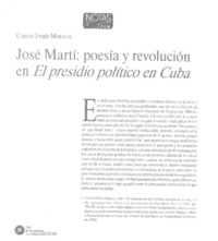 José Martí: poesía y revolución en El presidio político en Cuba