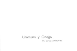Unamuno y Otega