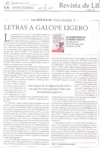 Letras a galope ligero
