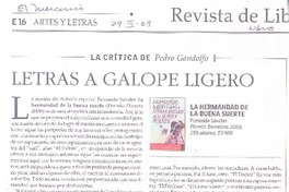 Letras a galope ligero