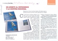 Un Aporte al patrimonio y la cultura regional